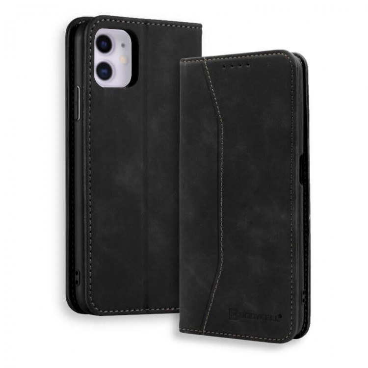 Bodycell Book Case Pu Leather iPhone 11  Black