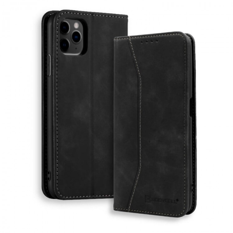 Bodycell Book Case Pu Leather iPhone 11 Pro Max Black