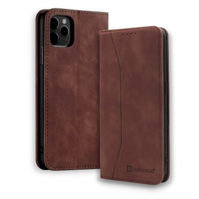 Bodycell Book Case Pu Leather iPhone 11 Pro Max Dark Brown