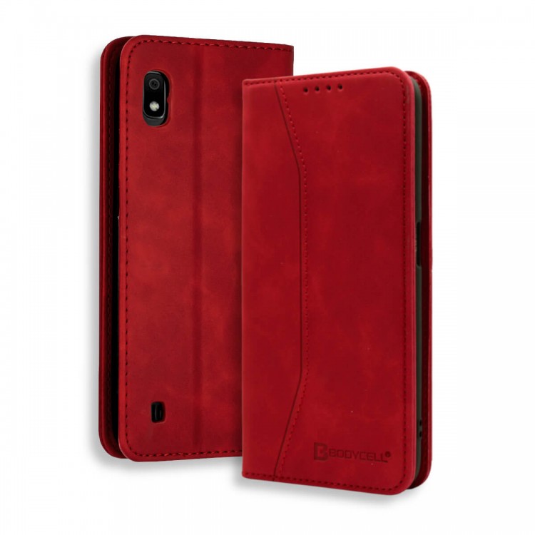 Bodycell Book Case Pu Leather Samsung A10/M10 Red