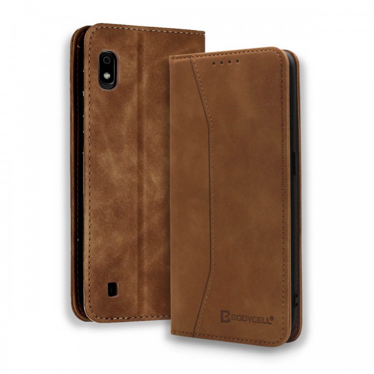 Bodycell Book Case Pu Leather Samsung A10/M10 Brown