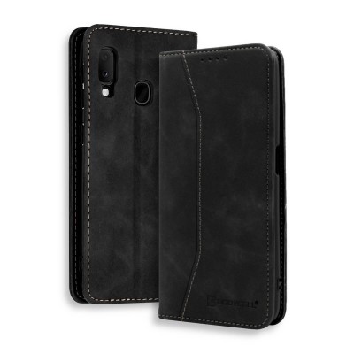 Bodycell Book Case Pu Leather Samsung A20E Black