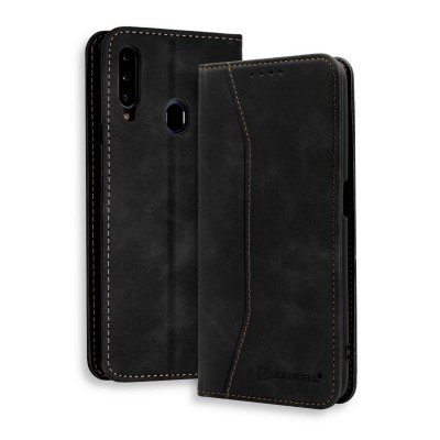 Bodycell Book Case Pu Leather Samsung A20S Black