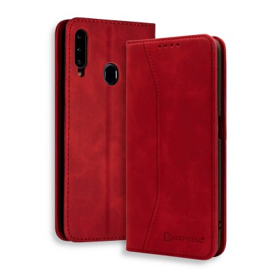 Bodycell Book Case Pu Leather Samsung A20S Red