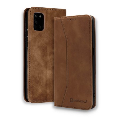 Bodycell Book Case Pu Leather Samsung A31 Brown
