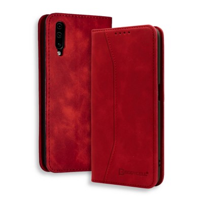 Bodycell Book Case Pu Leather Samsung A70 Red