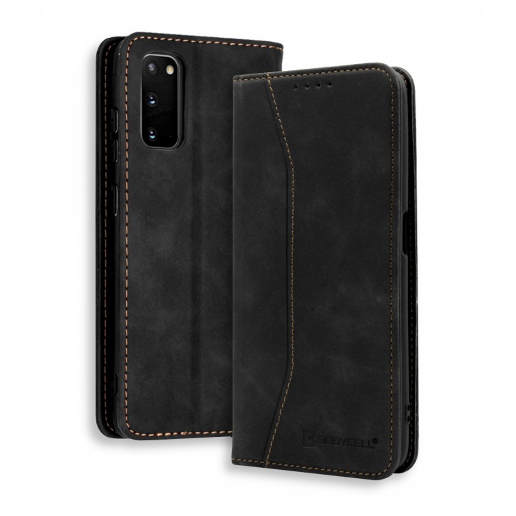 Bodycell Book Case Pu Leather Samsung S20  Black