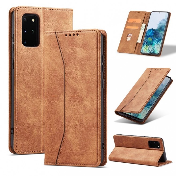 Bodycell Book Case Pu Leather Samsung S20 Plus Brown