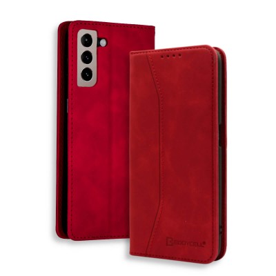 Bodycell Book Case Pu Leather Samsung S22 Plus 5G Red