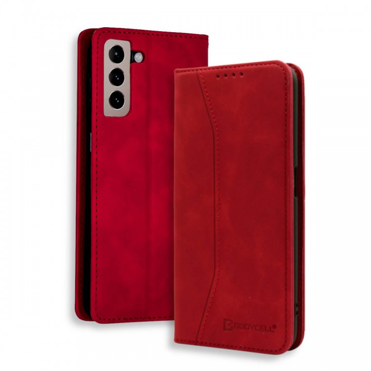 Bodycell Book Case Pu Leather Samsung S22 Plus 5G Red
