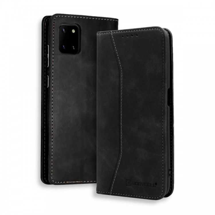 Bodycell Book Case Pu Leather Samsung Note 10 Lite Black
