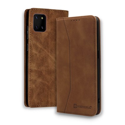 Bodycell Book Case Pu Leather Samsung Note 10 Lite Brown