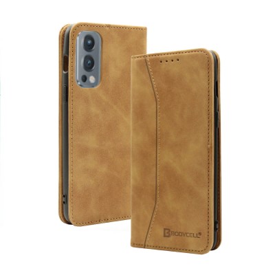 Bodycell Book Case Pu Leather Oneplus Nord 2 5G Brown