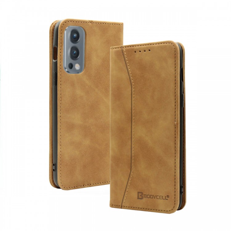 Bodycell Book Case Pu Leather Oneplus Nord 2 5G Brown
