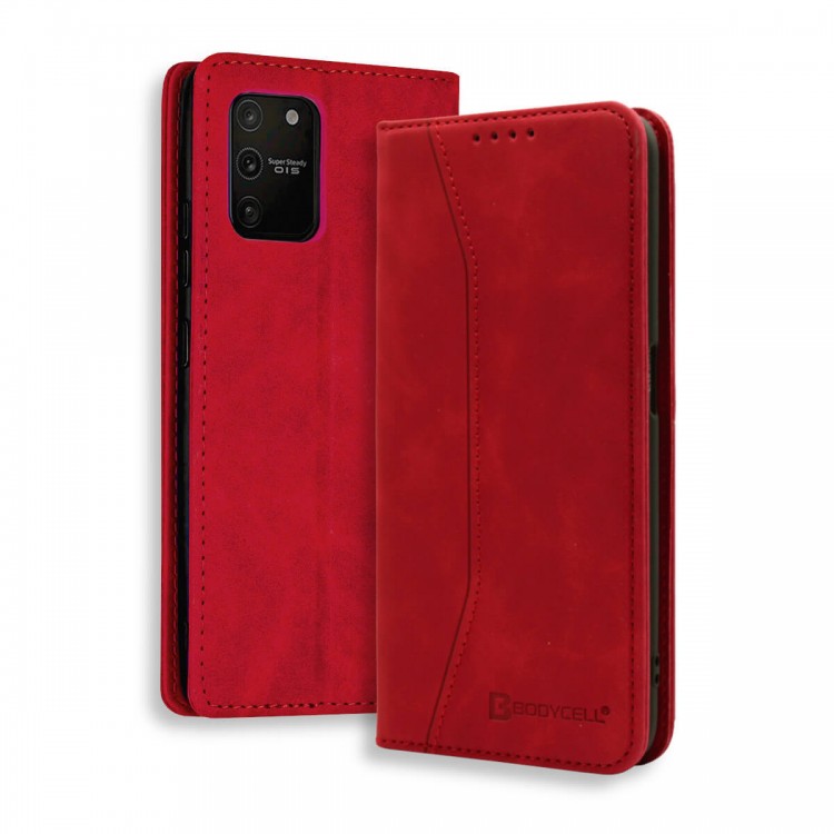 Bodycell Book Case Pu Leather Samsung S10 Lite Red