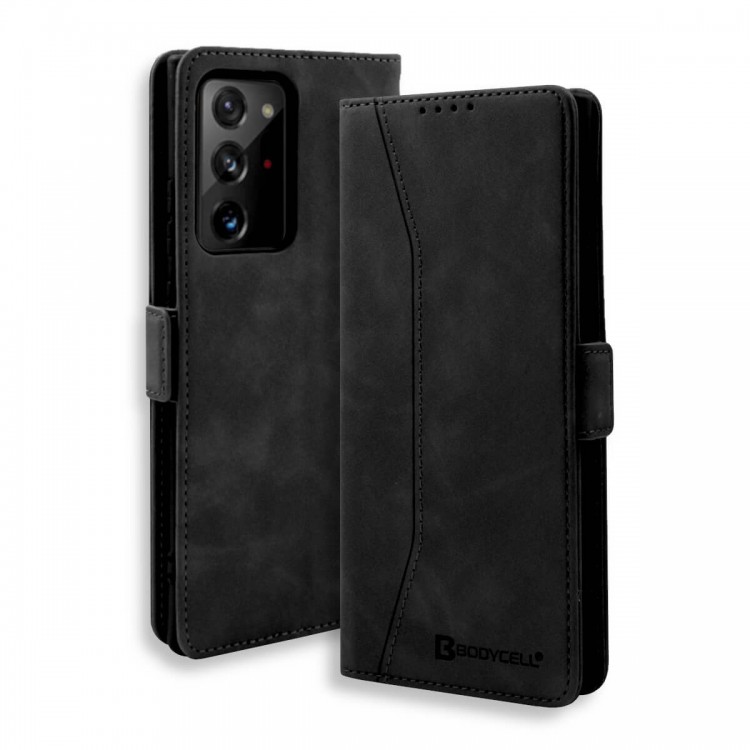 Bodycell Book Case Pu Leather Samsung Note 20 Ultra Black