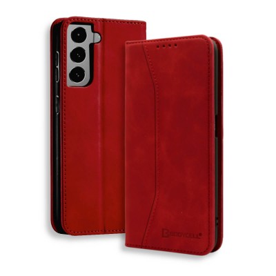Bodycell Book Case Pu Leather Samsung S21  Red