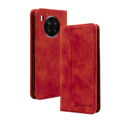 Bodycell Book Case Pu Leather Huawei Nova 8i Red