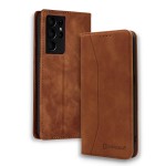 Bodycell Book Case Pu Leather Samsung S21 Ultra Brown