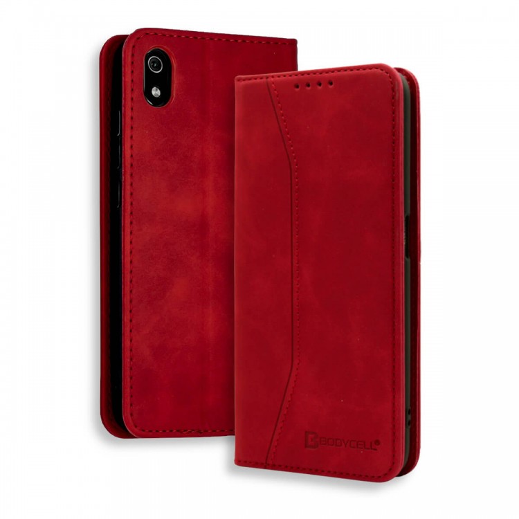 Bodycell Book Case Pu Leather Xiaomi Redmi 7A Red