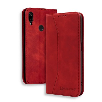 Bodycell Book Case Pu Leather Xiaomi Note 7/7 Pro Red