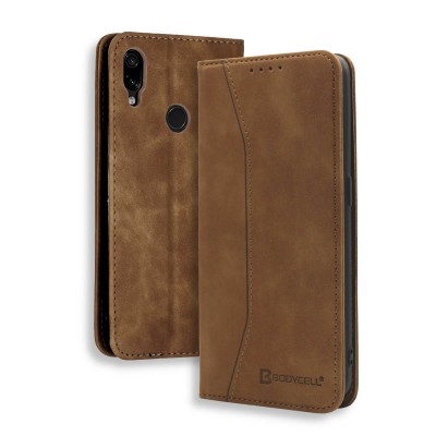 Bodycell Book Case Pu Leather Xiaomi Note 7/7 Pro Brown