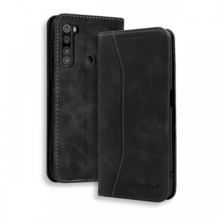 Bodycell Book Case Pu Leather Xiaomi Note 8  Black
