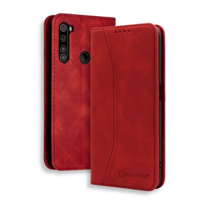 Bodycell Book Case Pu Leather Xiaomi Note 8T Red