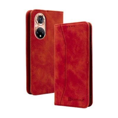 Bodycell Book Case Pu Leather Huawei Honor 50  Red