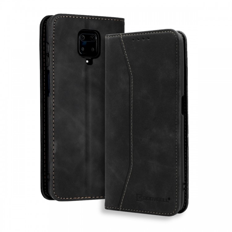 Bodycell Book Case Pu Leather Xiaomi Note 9s/9 Pro/9 Pro Max Black