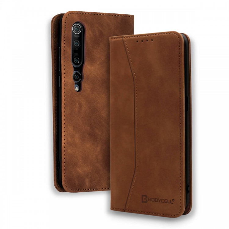 Bodycell Book Case Pu Leather Xiaomi Mi 10/Mi 10 Pro Brown