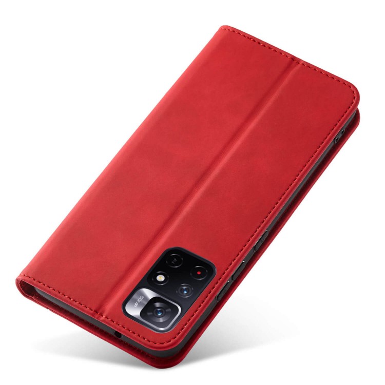 Bodycell Book Case Pu Leather Xiaomi Note 11T/Note 11s 5G/Poco M4 Pro 5G  Red
