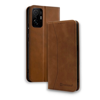 Bodycell Book Case Pu Leather Xiaomi 11T/11T Pro Brown