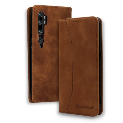 Bodycell Book Case Pu Leather Xiaomi Mi Note 10/10 Pro Brown