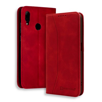 Bodycell Book Case Pu Leather Huawei P Smart 2019/Honor 10 Lite Red