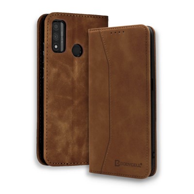Bodycell Book Case Pu Leather Huawei P Smart 2020 Brown