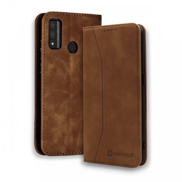 Bodycell Book Case Pu Leather Huawei P Smart 2020 Brown