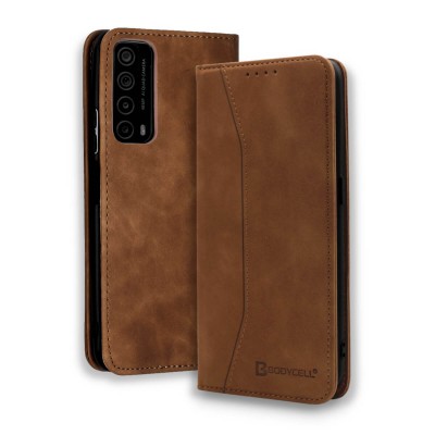 Bodycell Book Case Pu Leather Huawei P Smart 2021 Brown