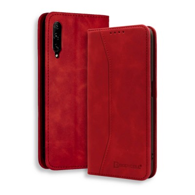 Bodycell Book Case Pu Leather Huawei P Smart Pro Red
