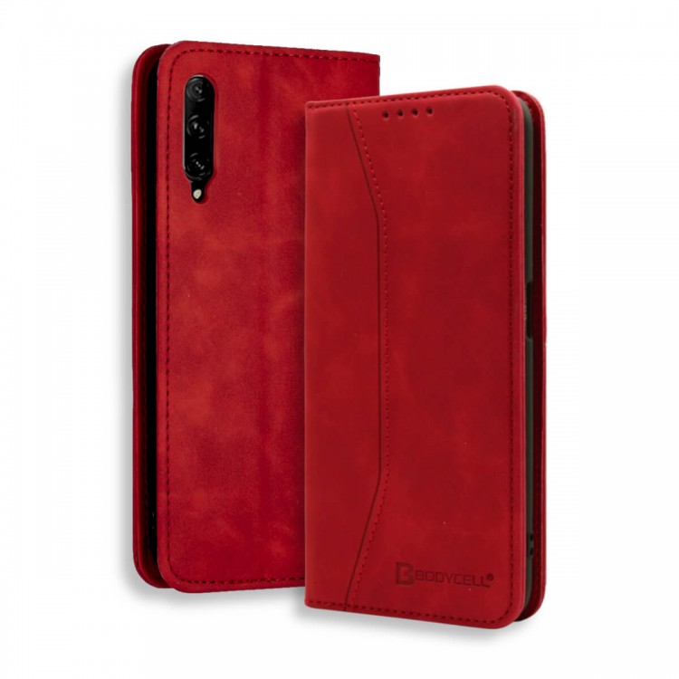 Bodycell Book Case Pu Leather Huawei P Smart Pro Red