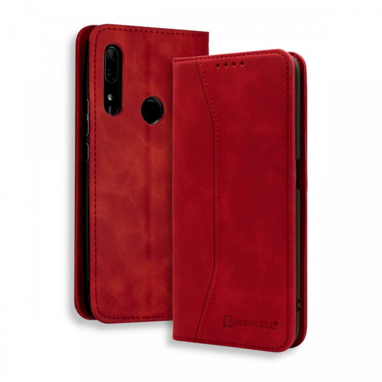 Bodycell Book Case Pu Leather Huawei P Smart Z Red