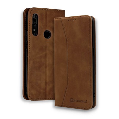 Bodycell Book Case Pu Leather Huawei P Smart Z Brown