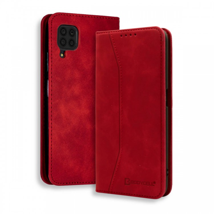 Bodycell Book Case Pu Leather Huawei P40 Lite  Red