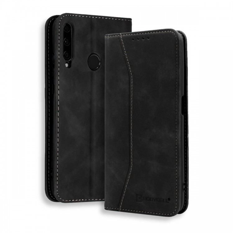 Bodycell Book Case Pu Leather Huawei P40 Lite E Black
