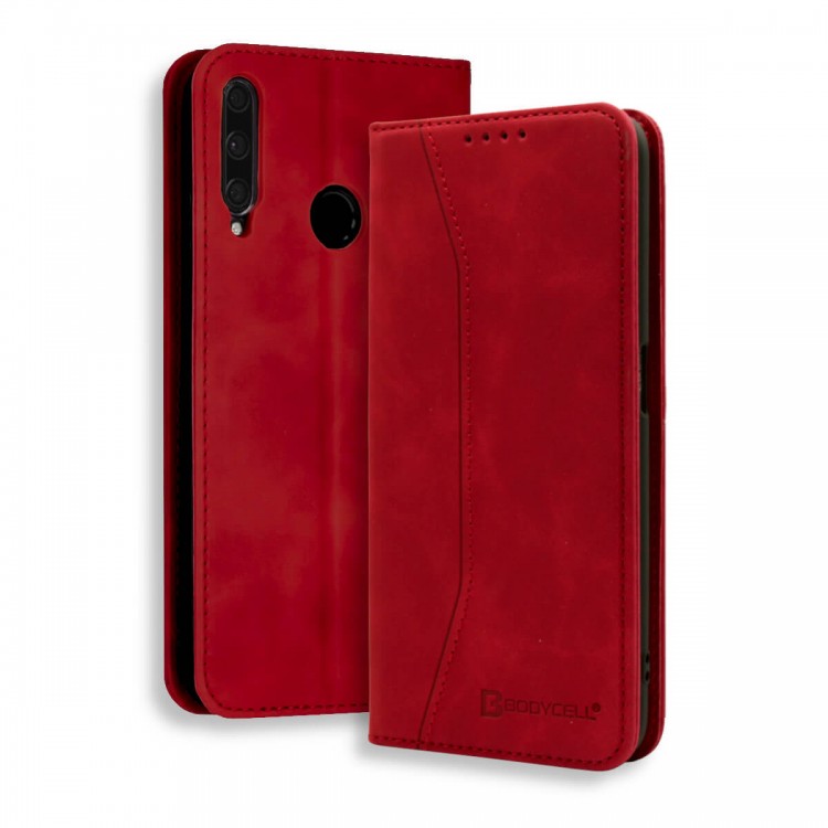 Bodycell Book Case Pu Leather Huawei P40 Lite E Red
