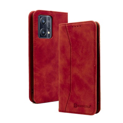 Bodycell Book Case Pu Leather Realme 9 4G/9 Pro Plus 5G Red