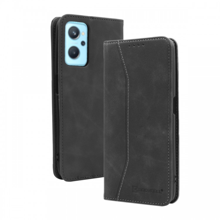 Bodycell Book Case Pu Leather Realme 9i Black
