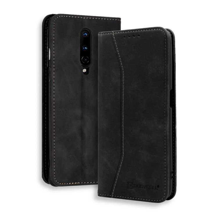 Bodycell Book Case Pu Leather OnePlus 8  Black