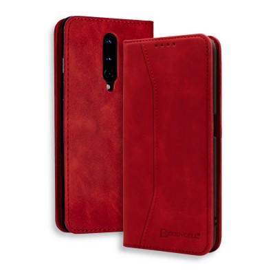 Bodycell Book Case Pu Leather OnePlus 8  Red