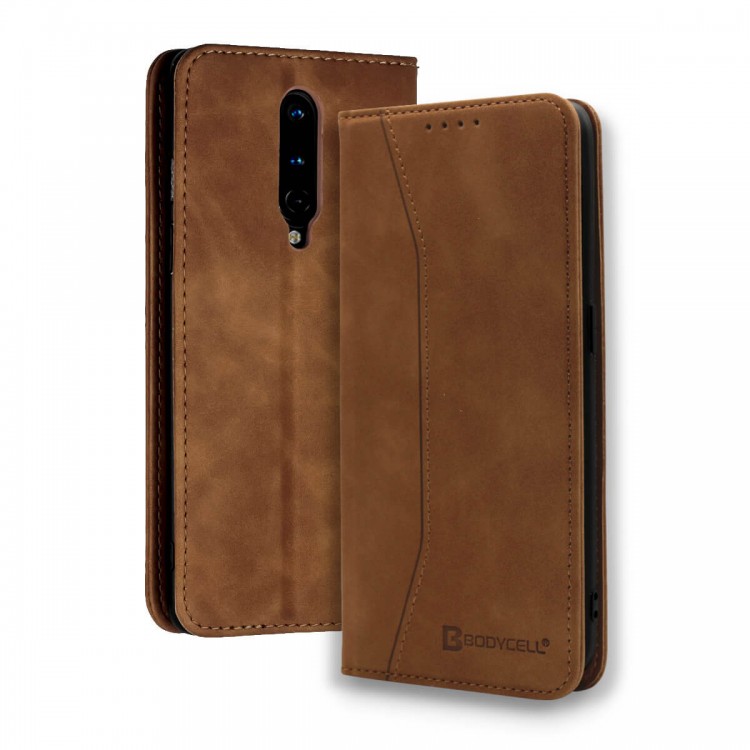 Bodycell Book Case Pu Leather OnePlus 8  Brown